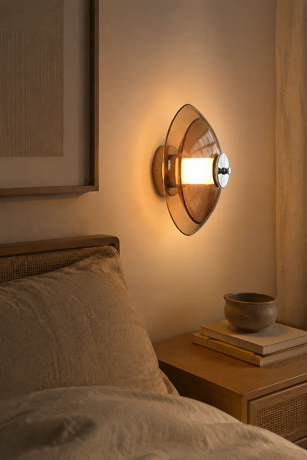 Flying Saucer Chrome Wall Light - Lumpaz