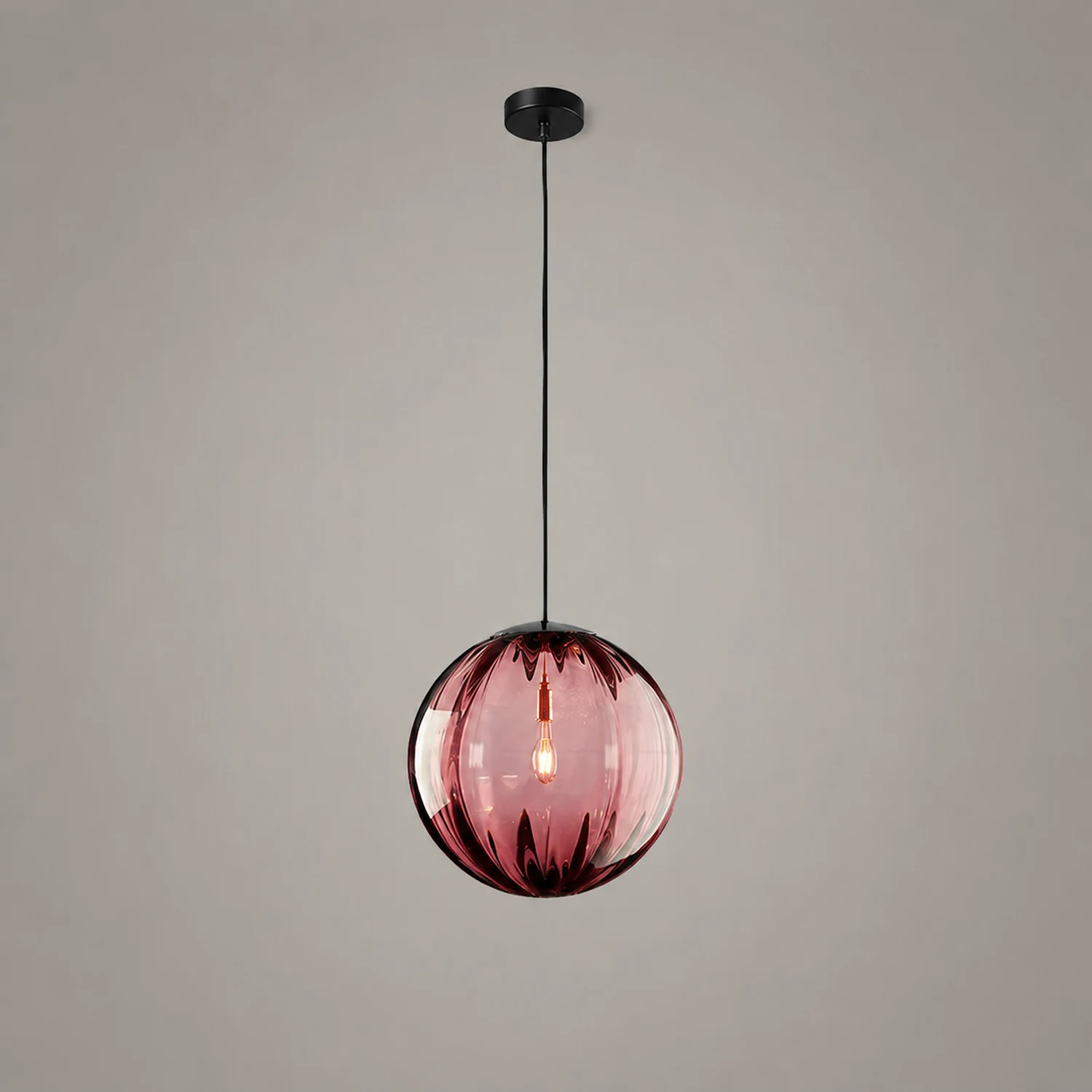 Modern Simple Round Glass Pendant Light - Lumpaz