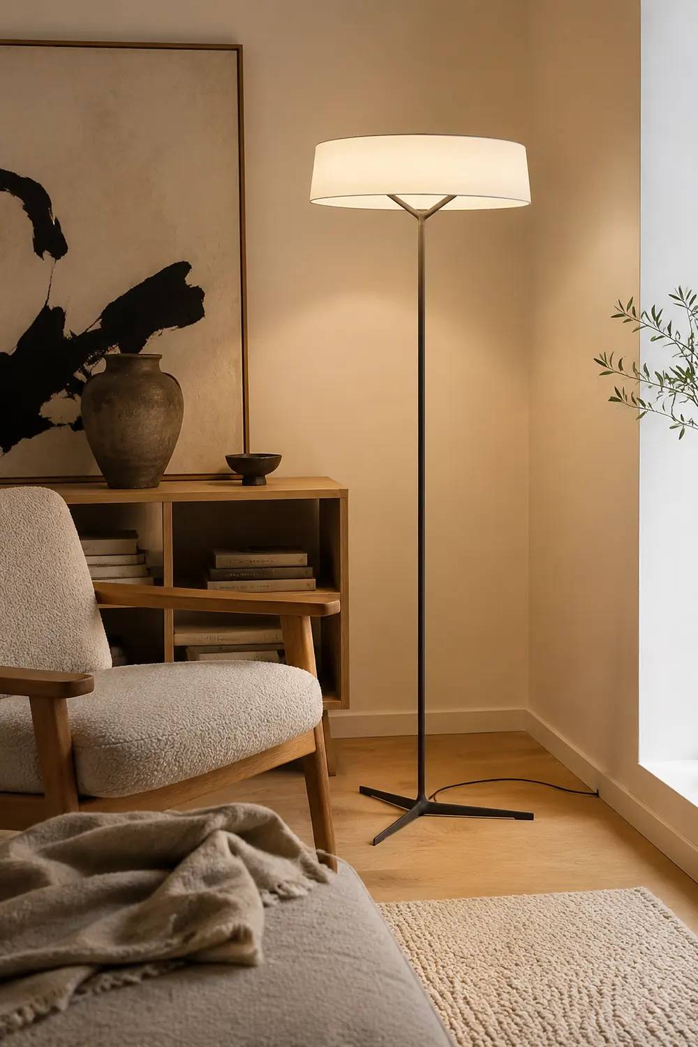 Paper Glow Circular Floor Lamp - Lumpaz