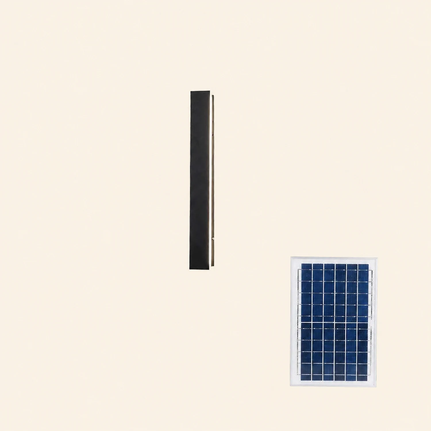 Long Strip Outdoor Sconce Solar Power - Lumpaz