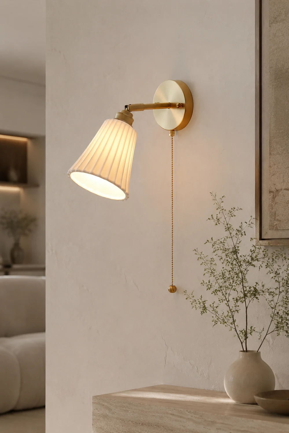 Trumpet Ceramic Wall Light - Lumpaz