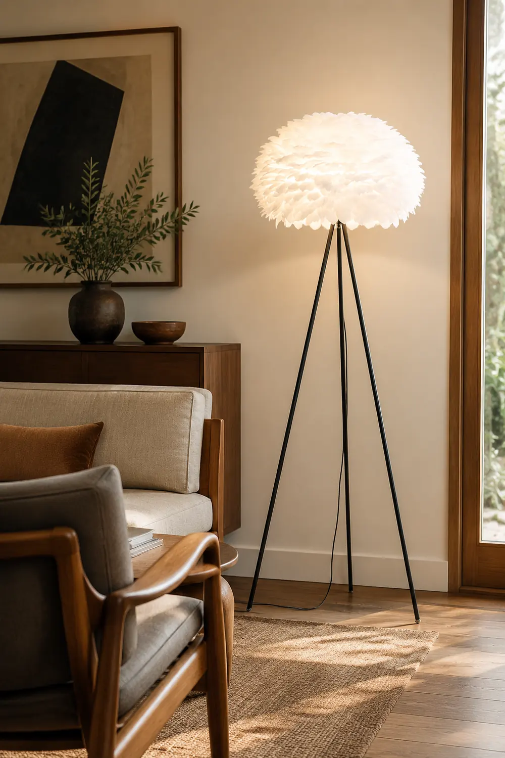 Eos Feather Floor Lamp - Lumpaz