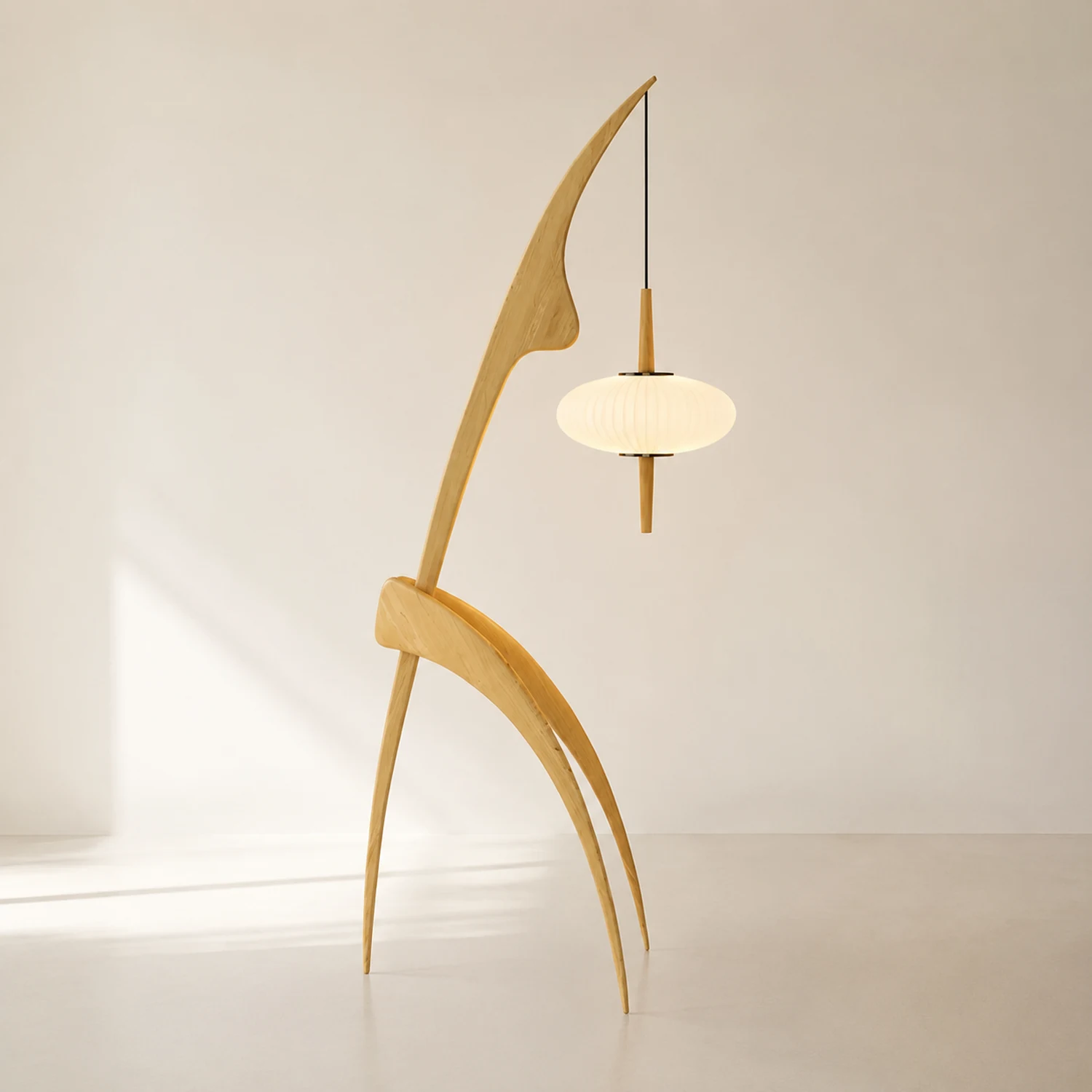 Mantis Wood Floor Lamp - Lumpaz