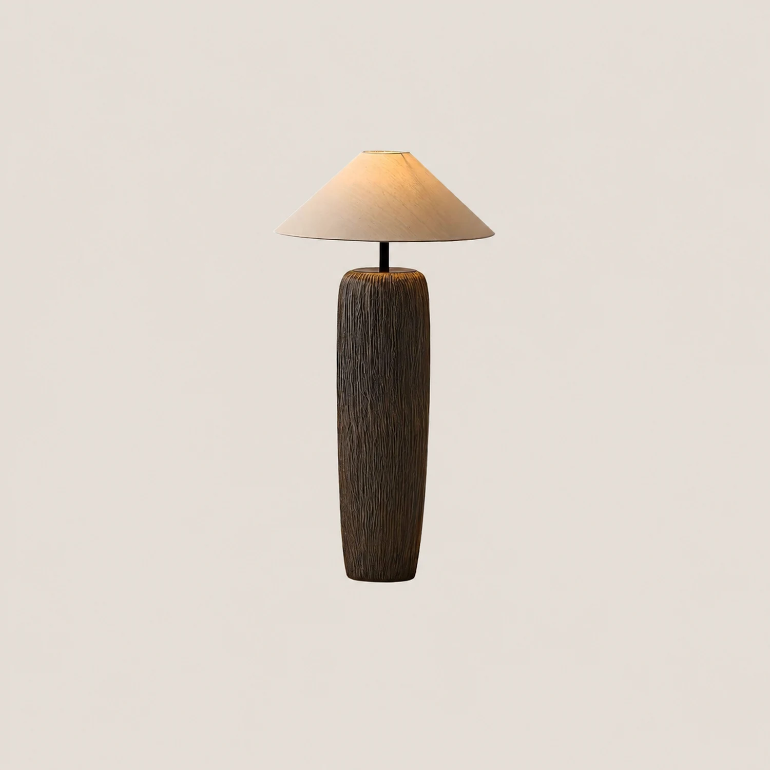 Weathered Wood Grain Floor Lamp - Lumpaz