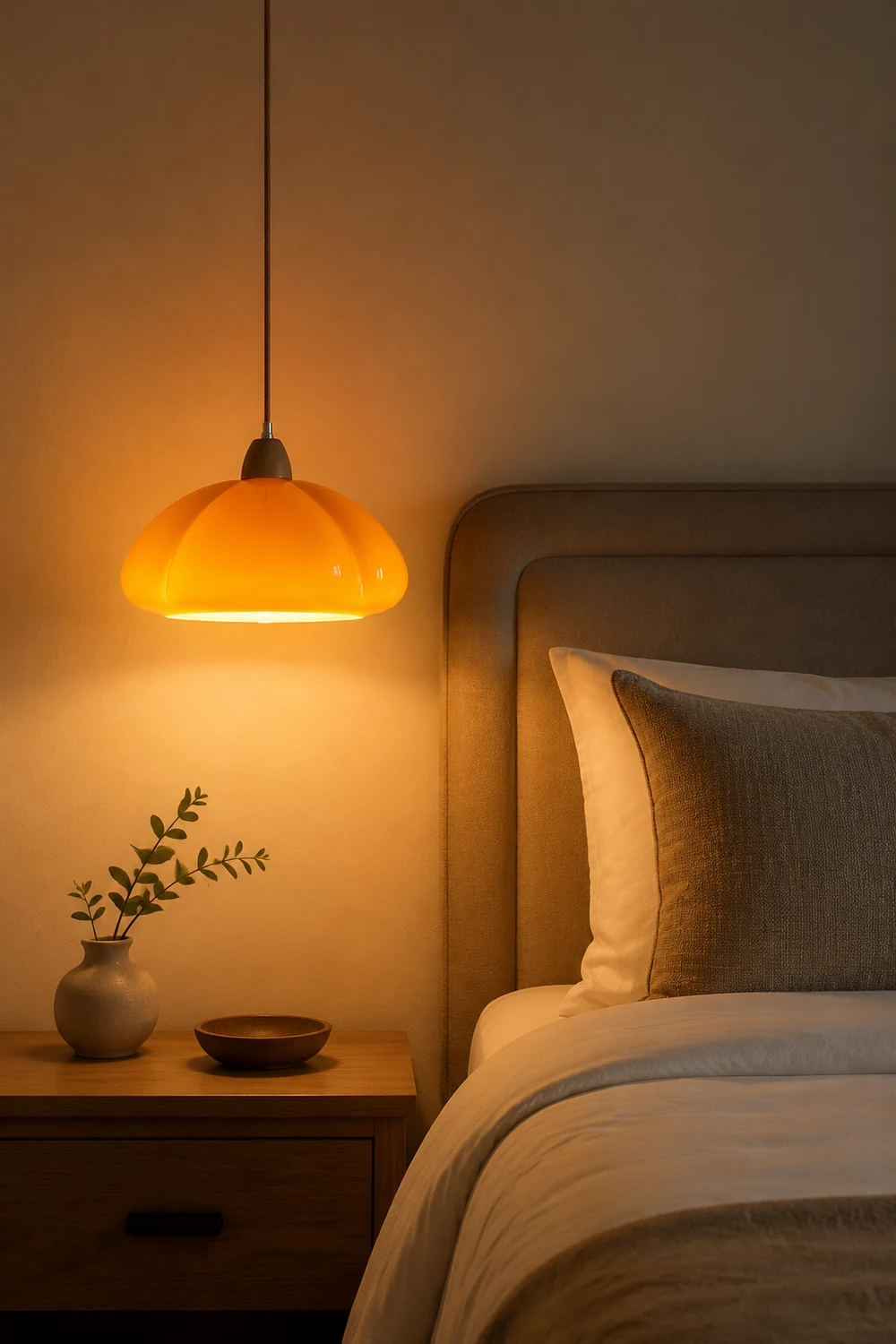 Vintage Glass Pumpkin Pendant Light - Lumpaz