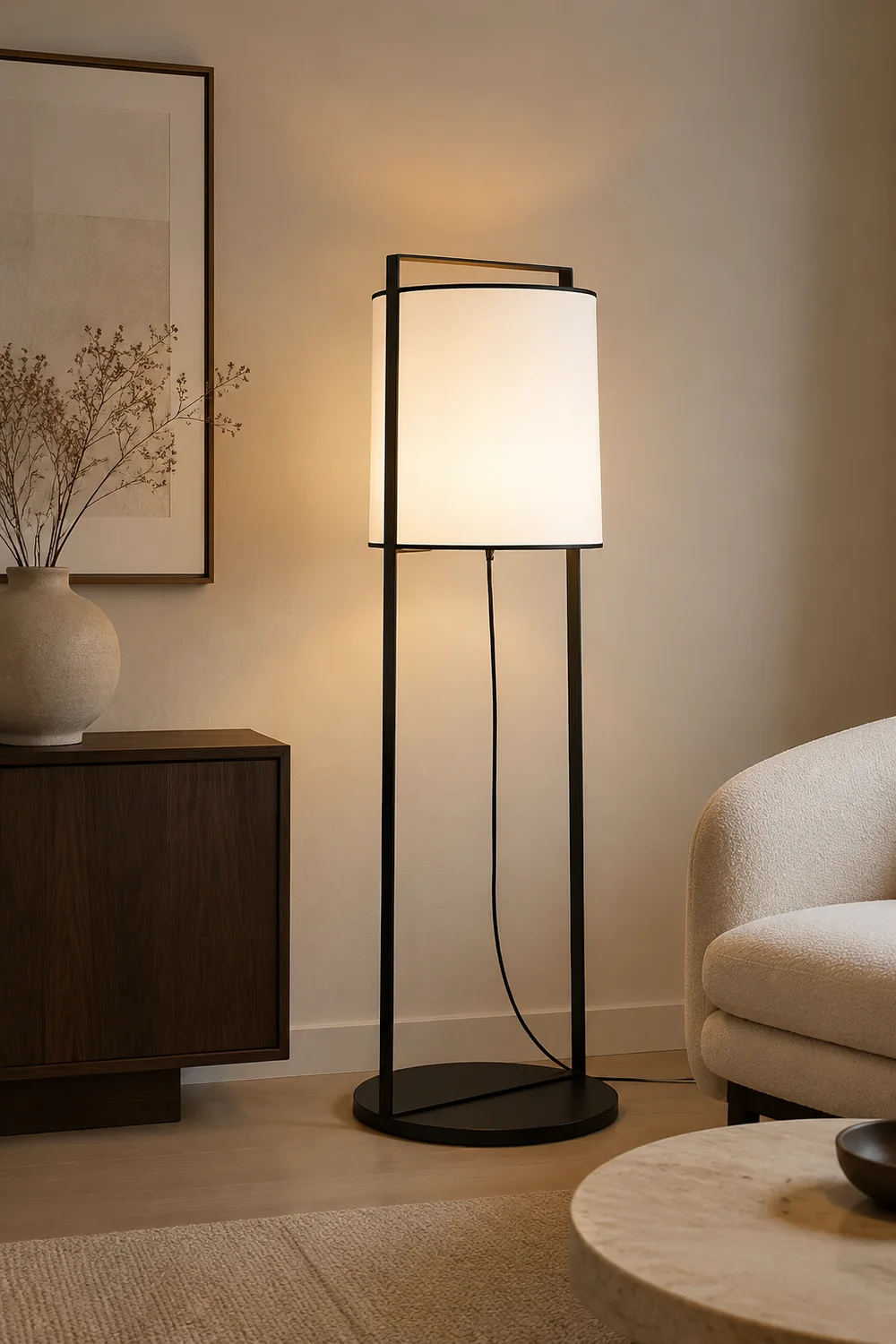 Silhouette Textile Floor Lamp - Lumpaz