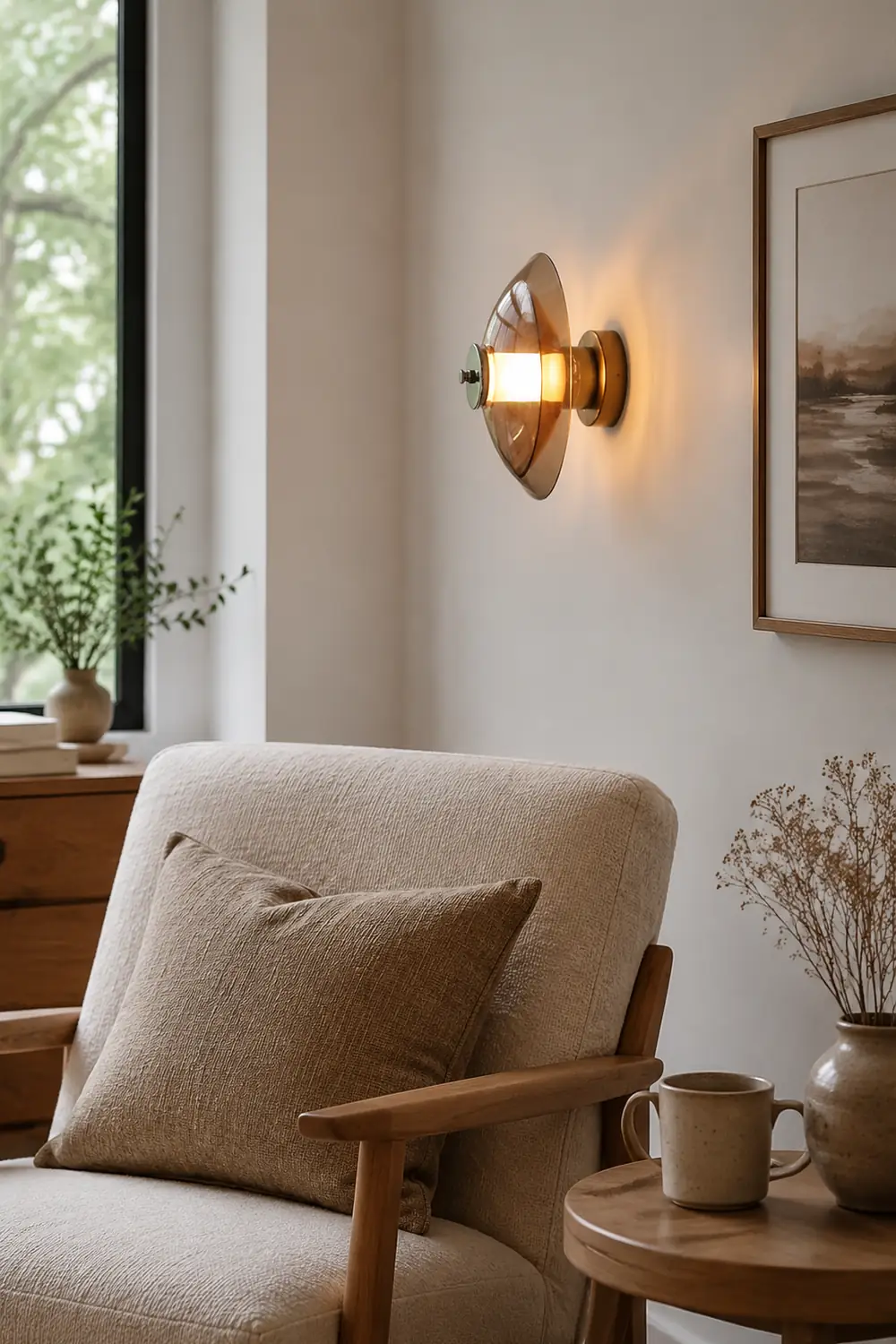 Flying Saucer Chrome Wall Light - Lumpaz