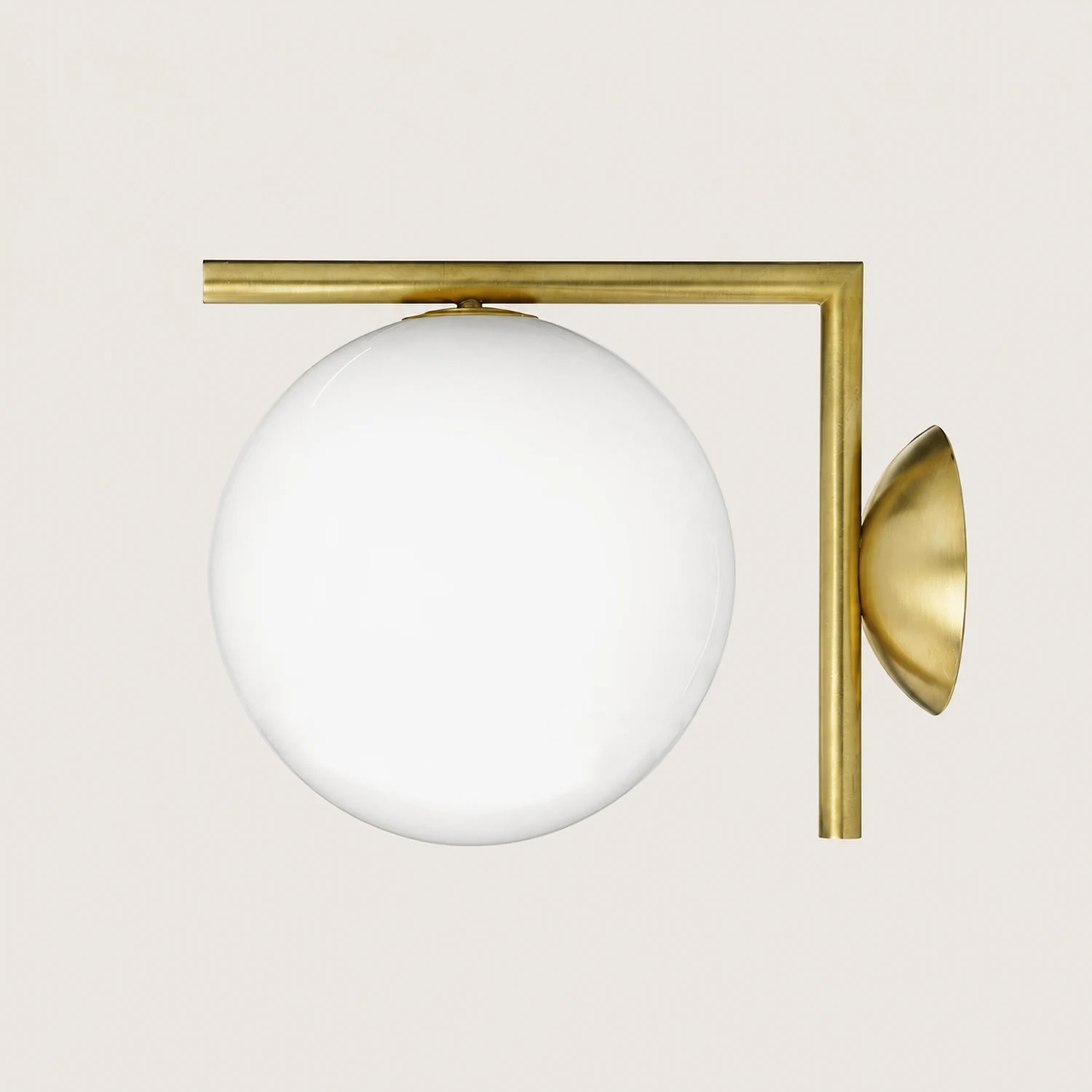 Blown Glass Opal Glass Wall Lamp - Lumpaz