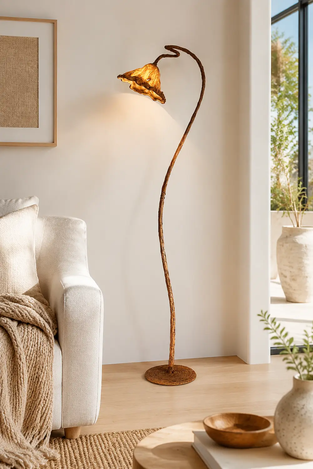 Artistic Lotus Leaf Floor Lamp - Lumpaz