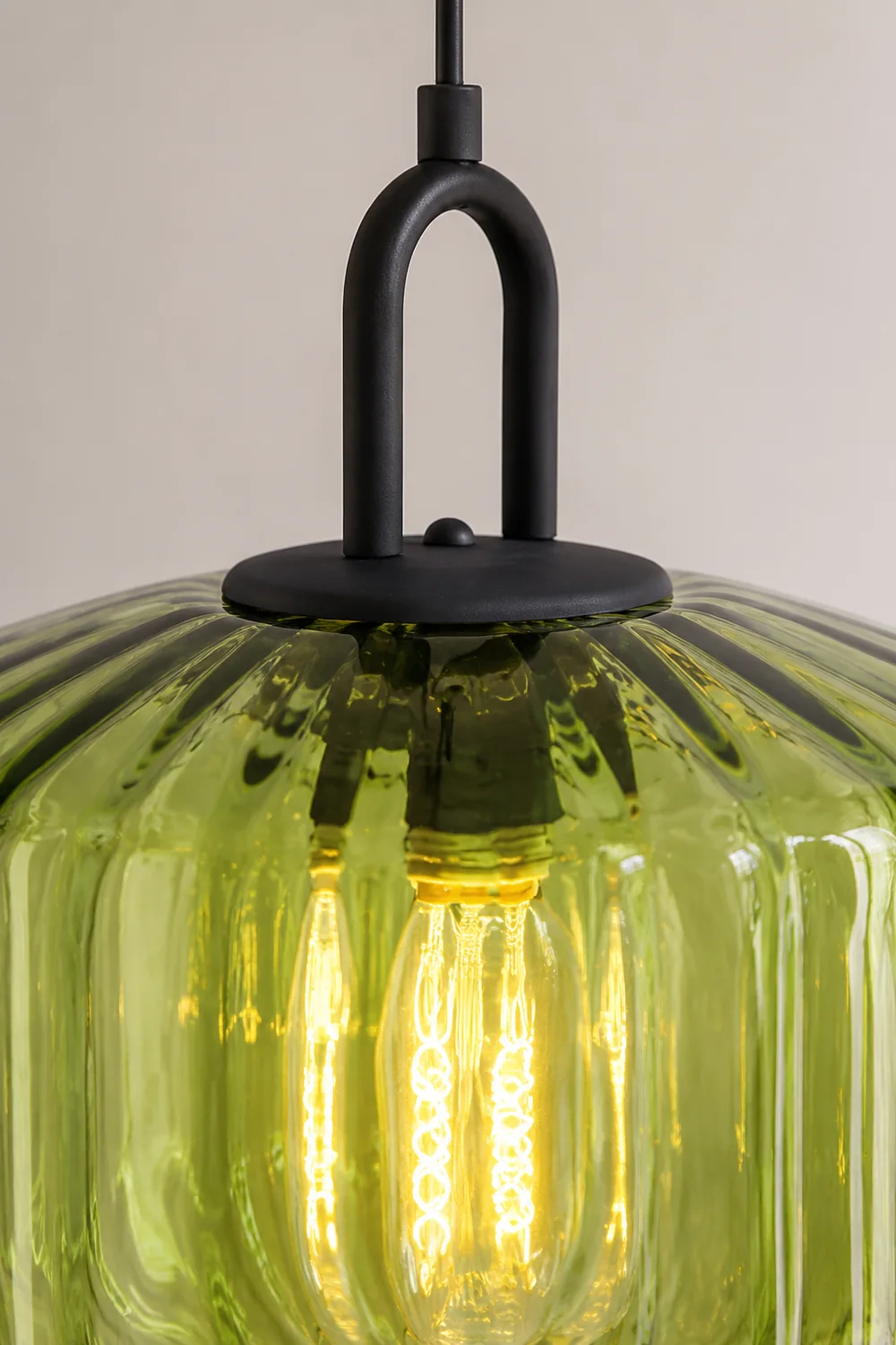 Mid Century Striped Glass Pendant Light - Lumpaz