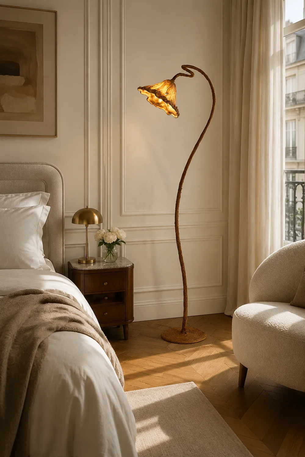 Artistic Lotus Leaf Floor Lamp - Lumpaz