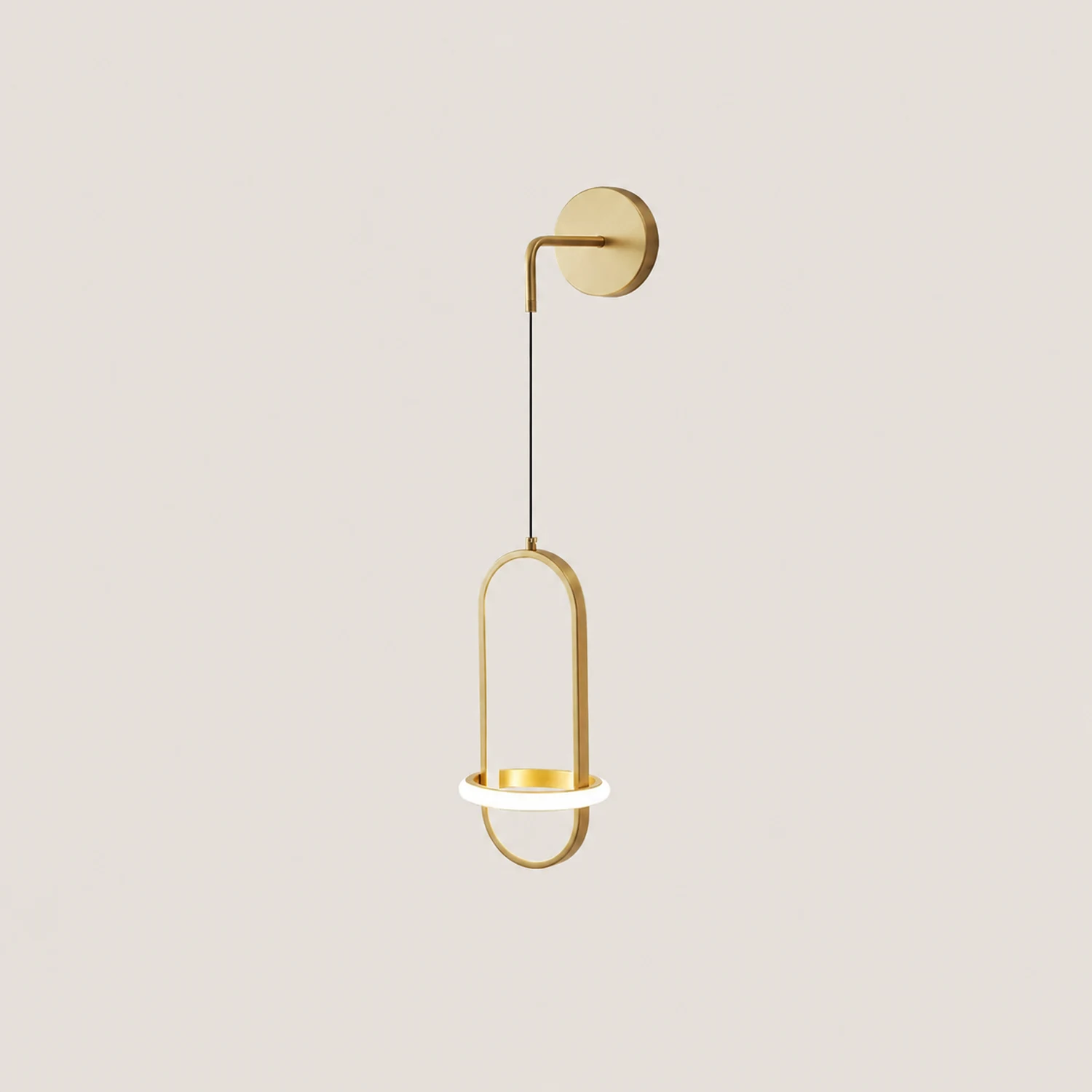 Oval Brass Wall Light - Lumpaz