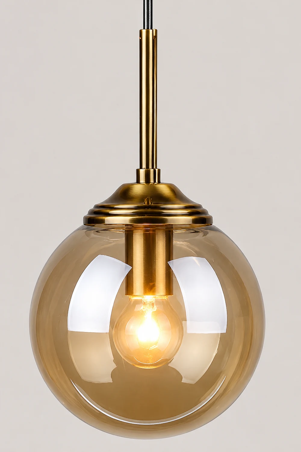 Valentina Modern LED Pendelleuchte Glaskugel, 3 Farben, Esstisch, Metall Glas - Lumpaz