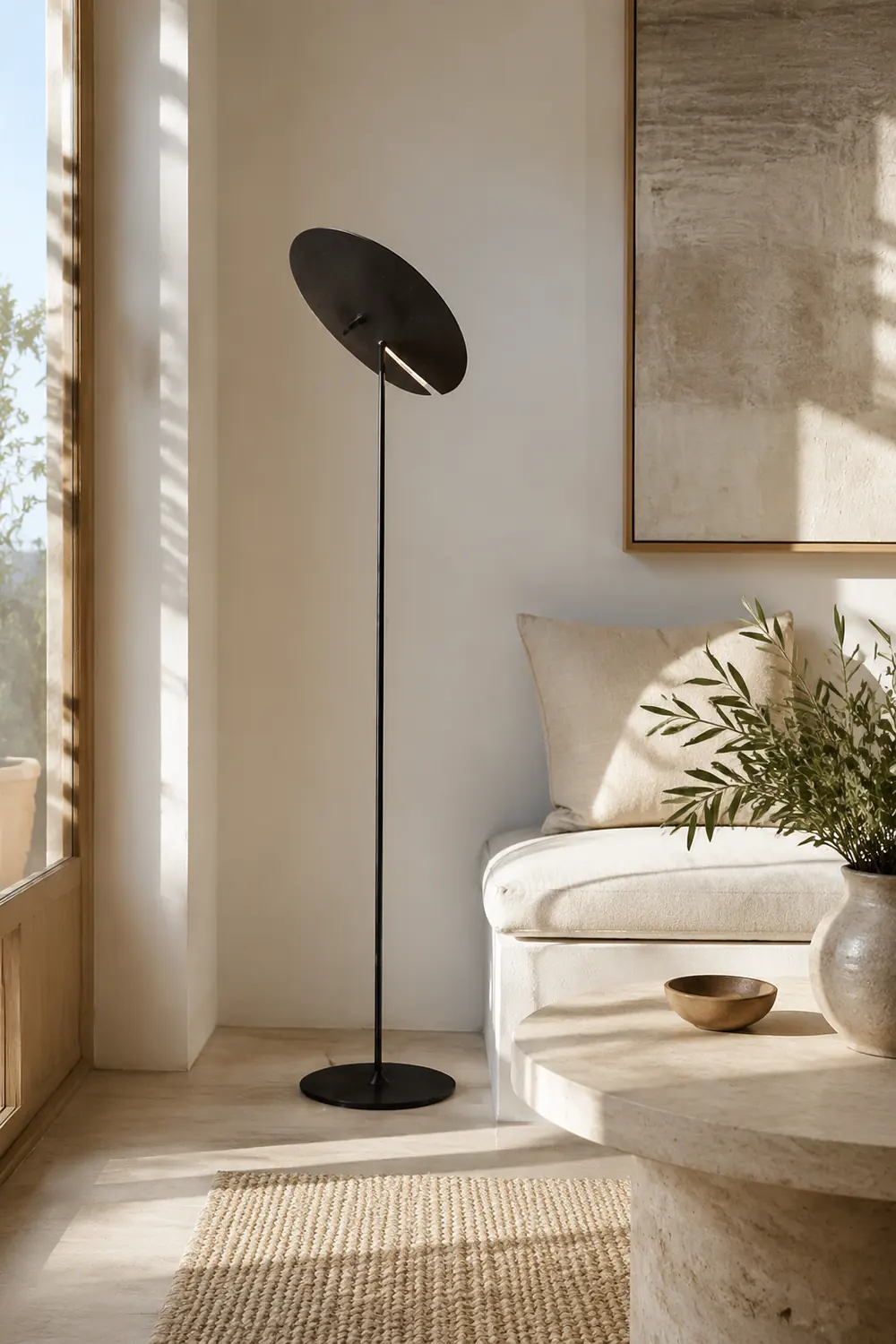 Carins Modern Stehleuchte, Schwarz, Wohnzimmer, Metall - Lumpaz