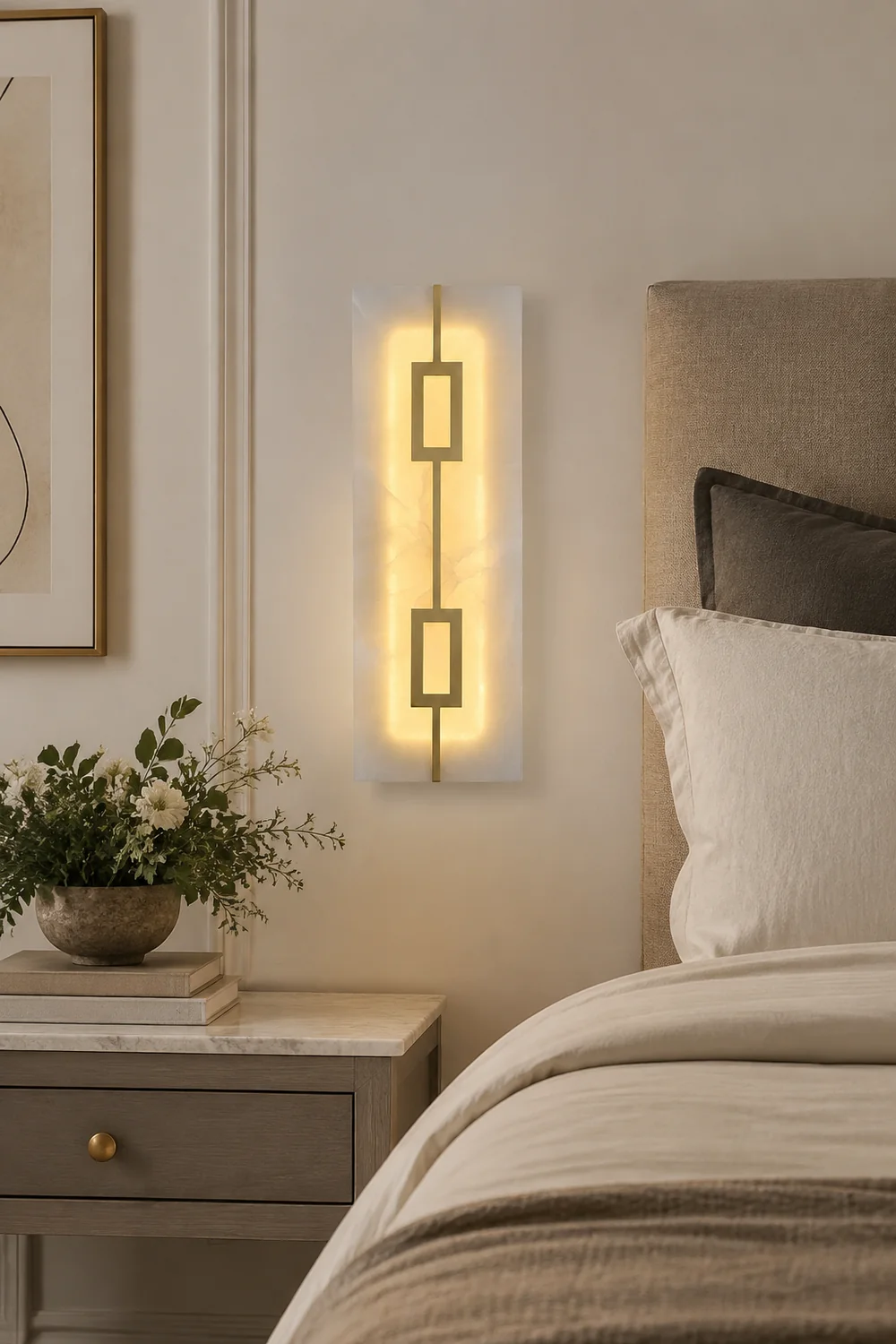 Square Marble Wall Lamp - Lumpaz