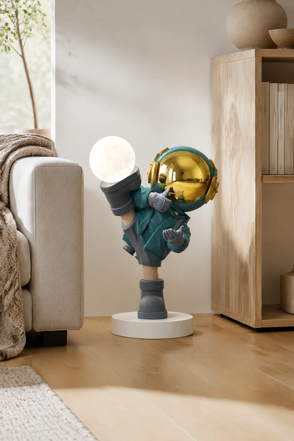 Effort Astronaut Built-in Battery Floor Lamp - Lumpaz