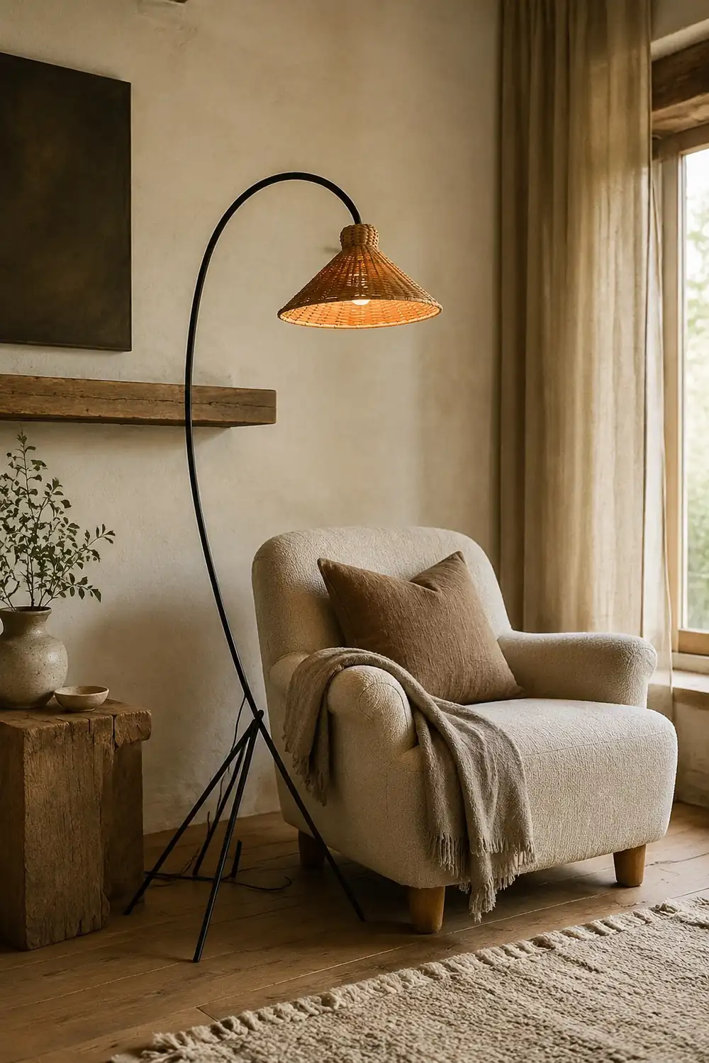 Tana Woven Floor Lamp - Lumpaz