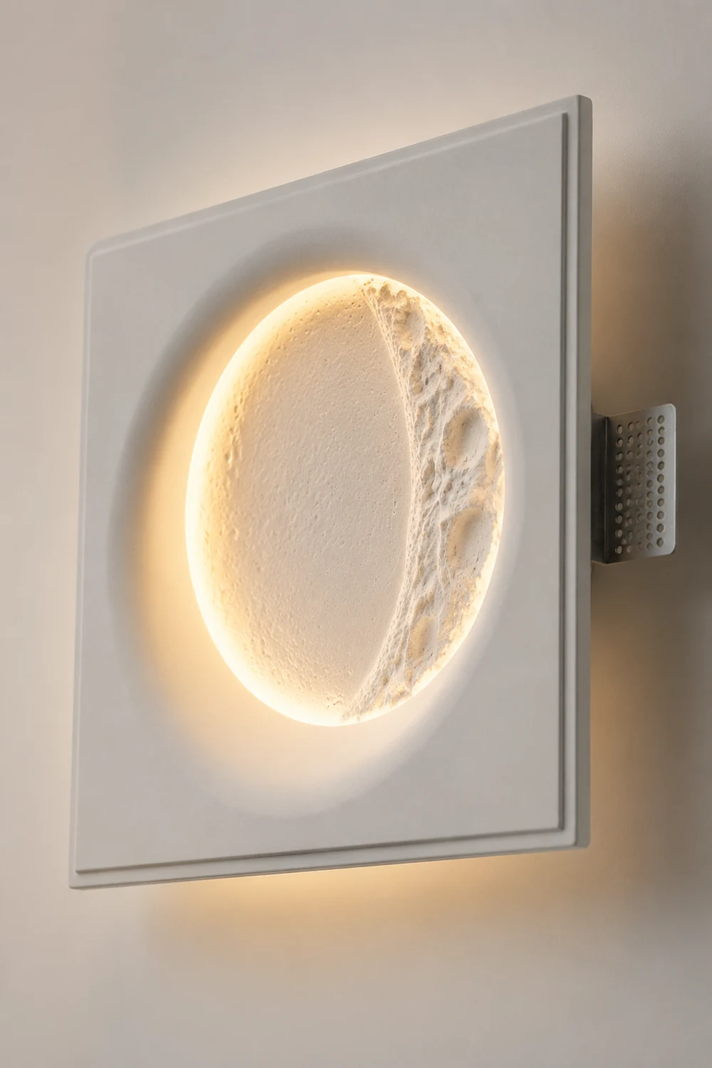 Gypsum Moon Wall Lamp - Lumpaz