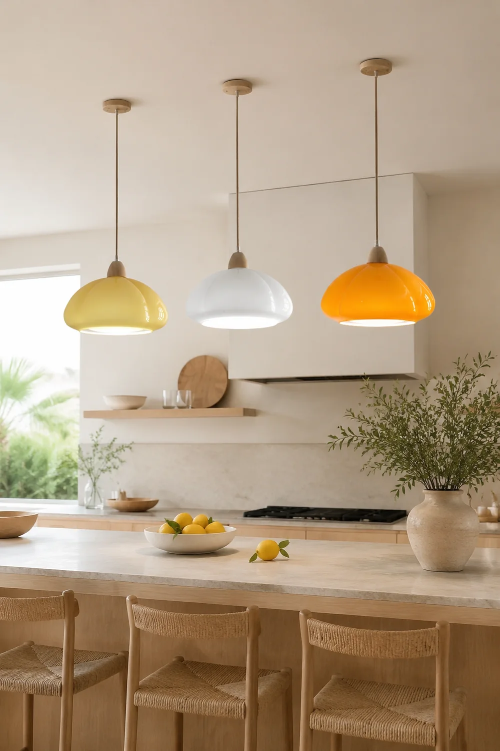 Vintage Glass Pumpkin Pendant Light - Lumpaz