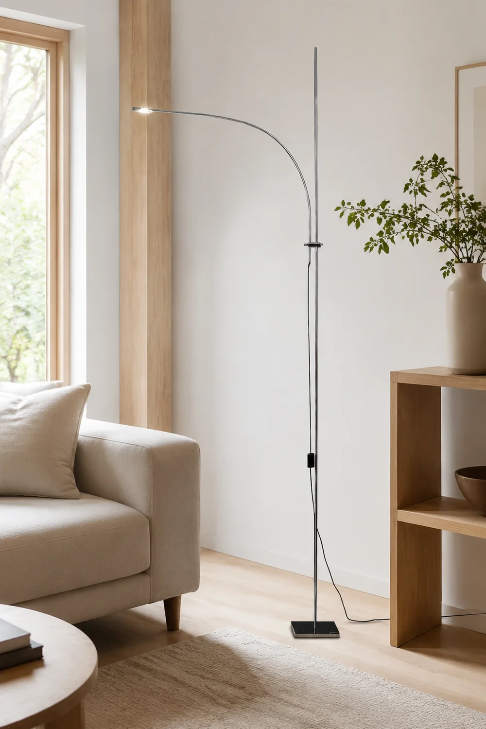 Metal Body Graceful Floor Lamp - Lumpaz