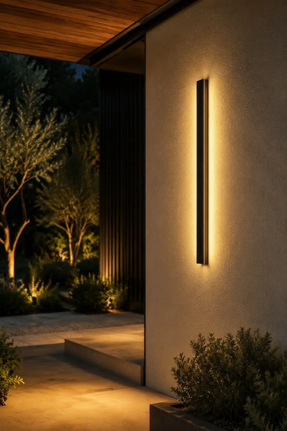 Long Strip Outdoor Sconce Solar Power - Lumpaz