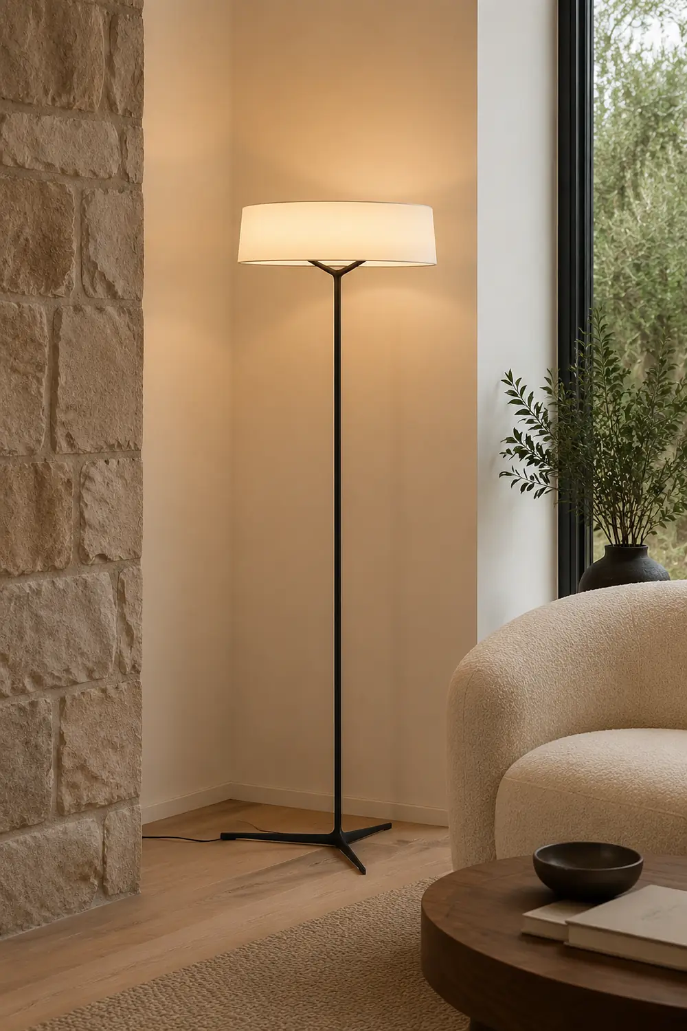 Paper Glow Circular Floor Lamp - Lumpaz