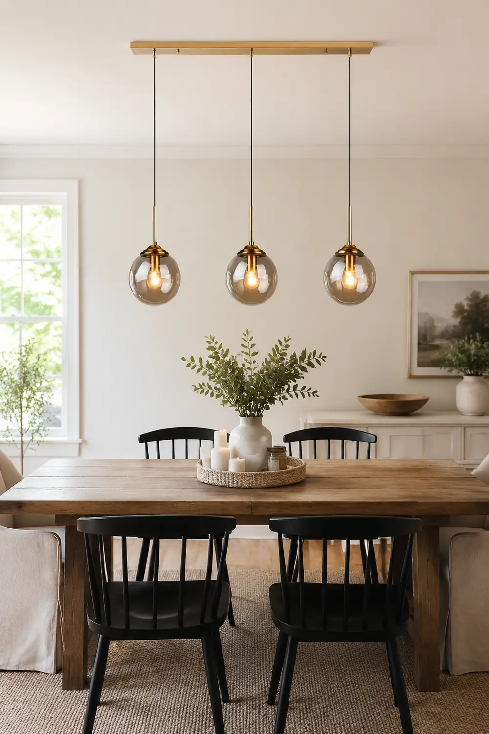 Valentina Modern LED Pendelleuchte Glaskugel, 3 Farben, Esstisch, Metall Glas - Lumpaz