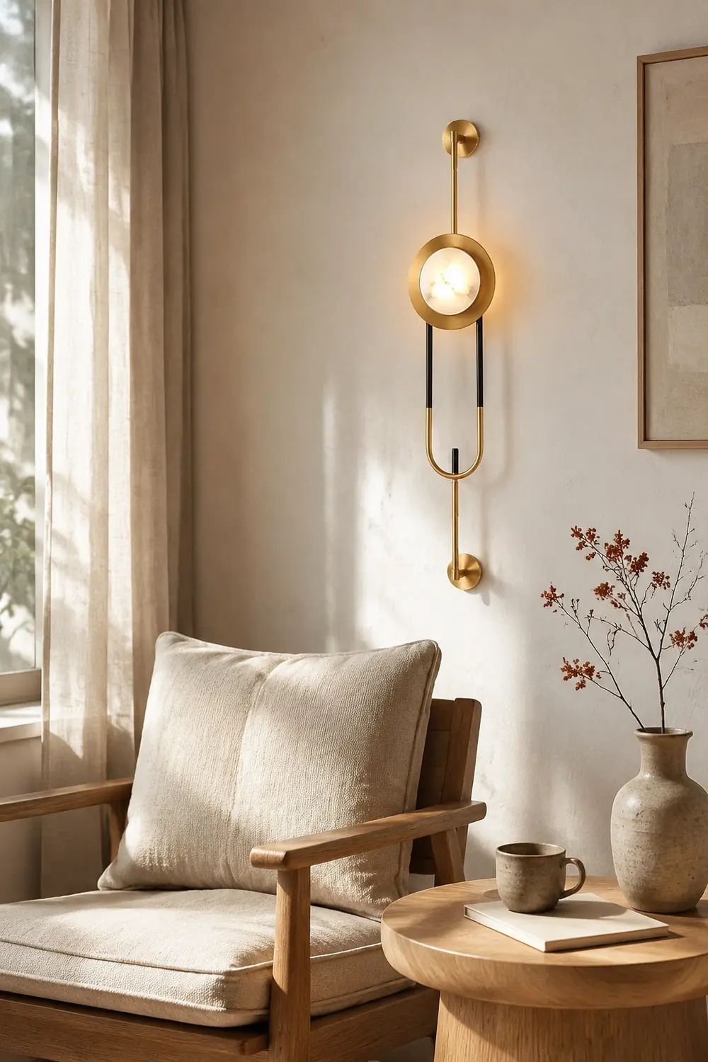 Circular Marble Wall Light - Lumpaz