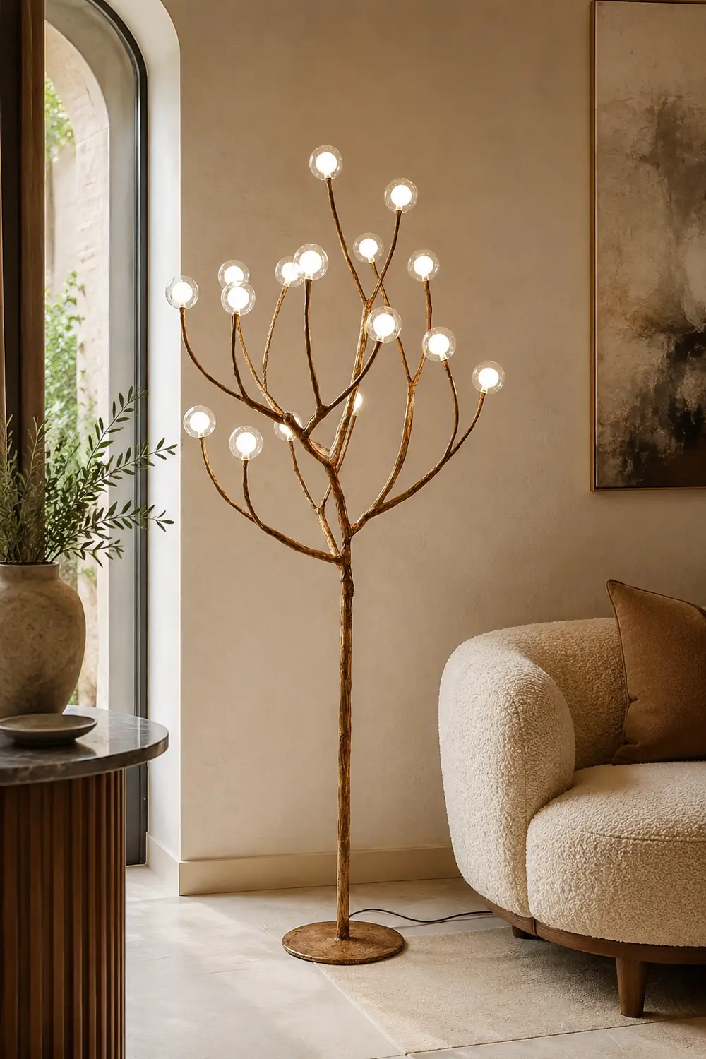 Imitation Wood Floor Lamp - Lumpaz