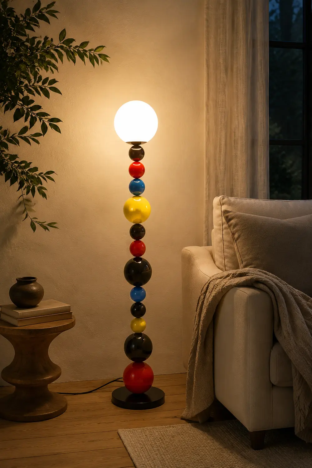 Colorful Round Ball Floor Lamp - Lumpaz