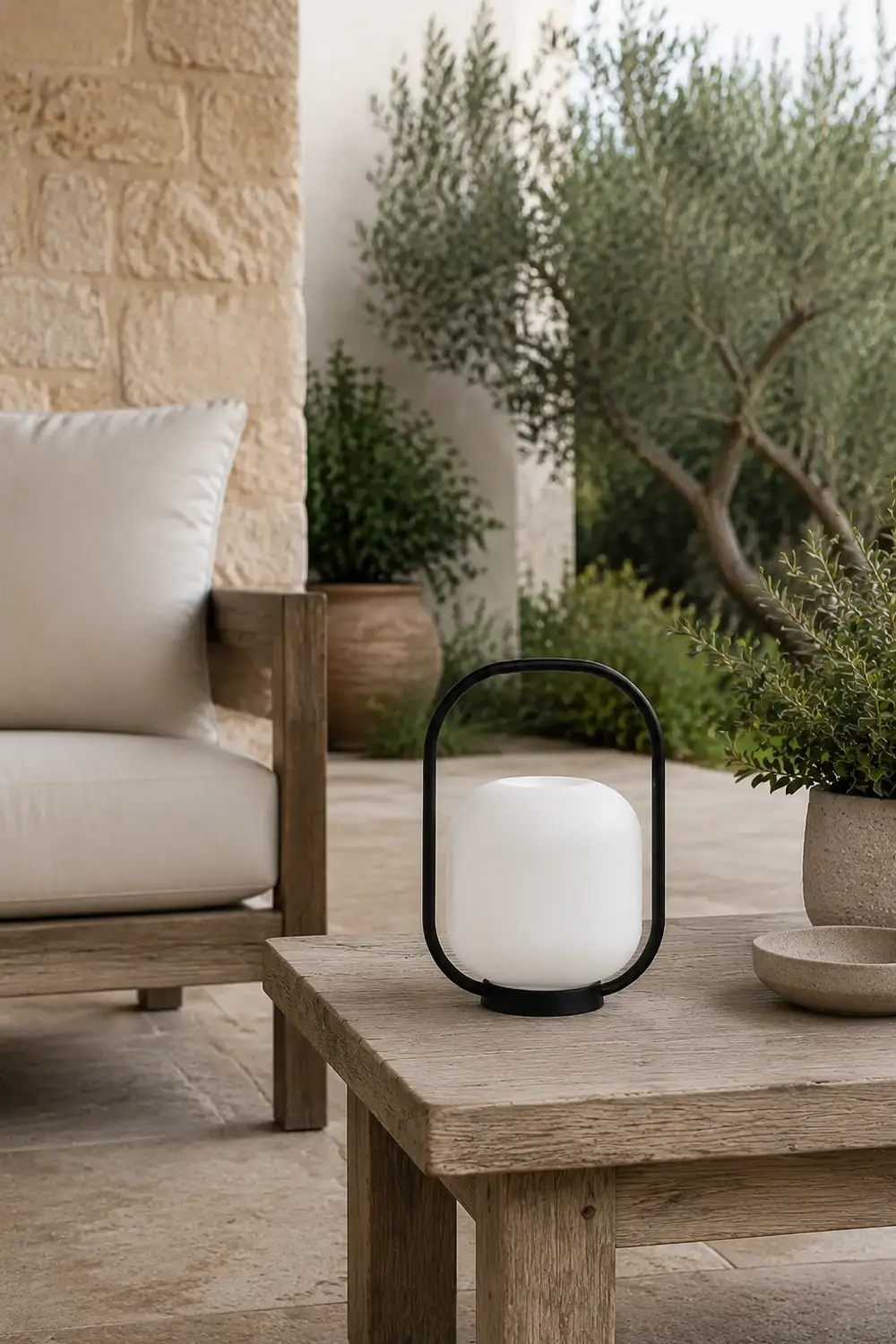 Portable Lantern Outdoor Table Lamp with Solar Panel - Lumpaz