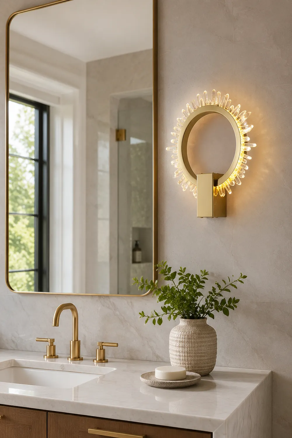 Natural Crystal Wall Lamp - Lumpaz