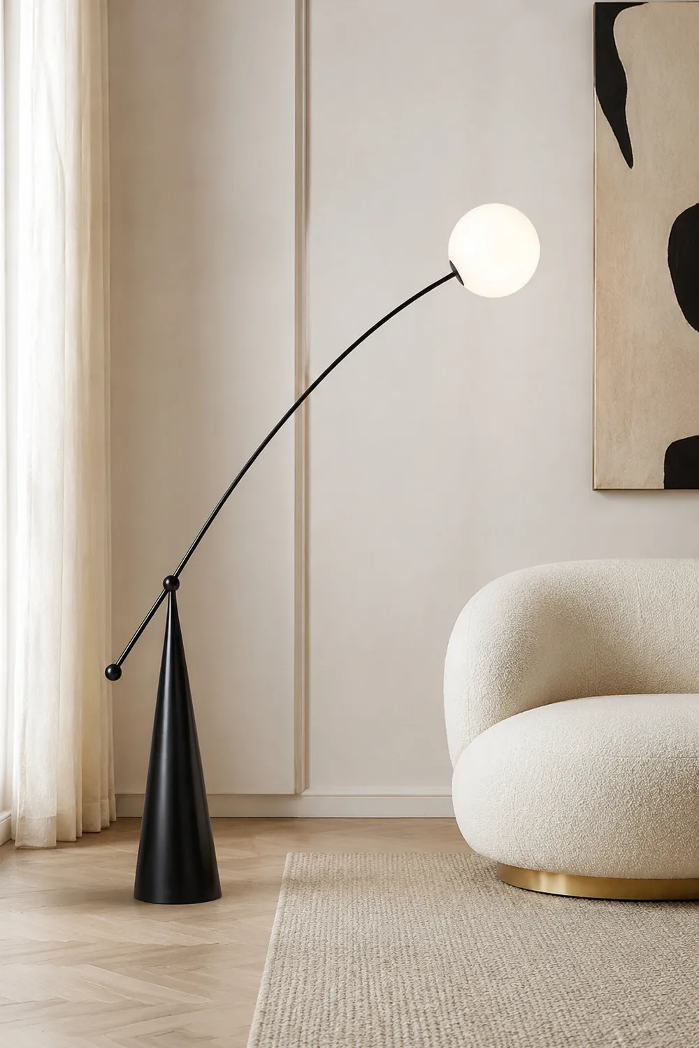 Opal Arc Floor Lamp - Lumpaz