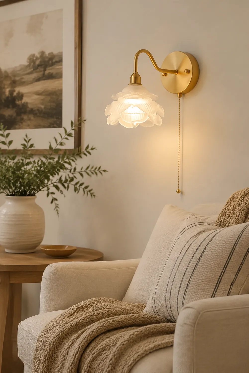 Rose Brass Wall Light - Lumpaz