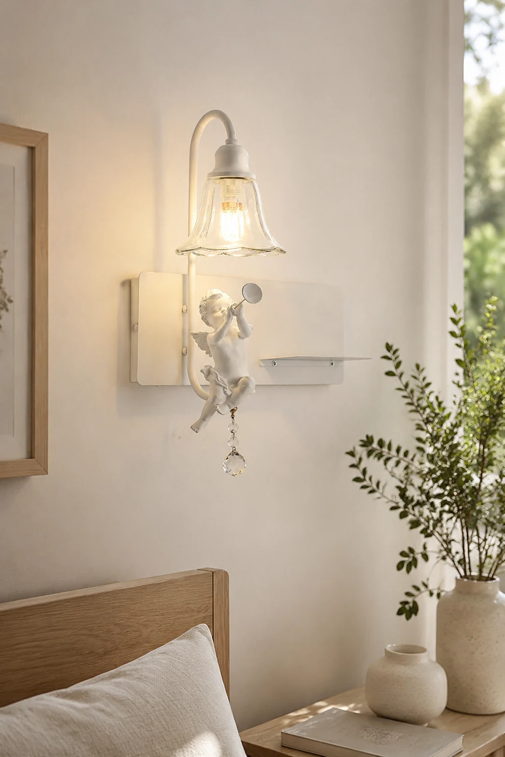 White Angel Wall Light - Lumpaz