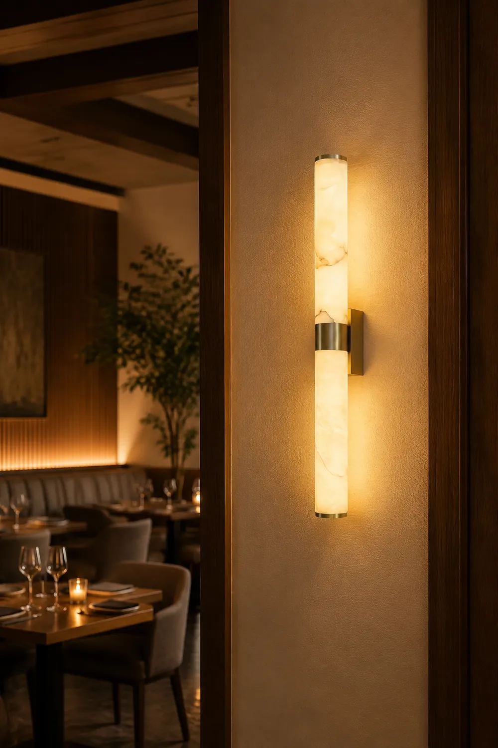 Line Alabaster Wall Light - Lumpaz