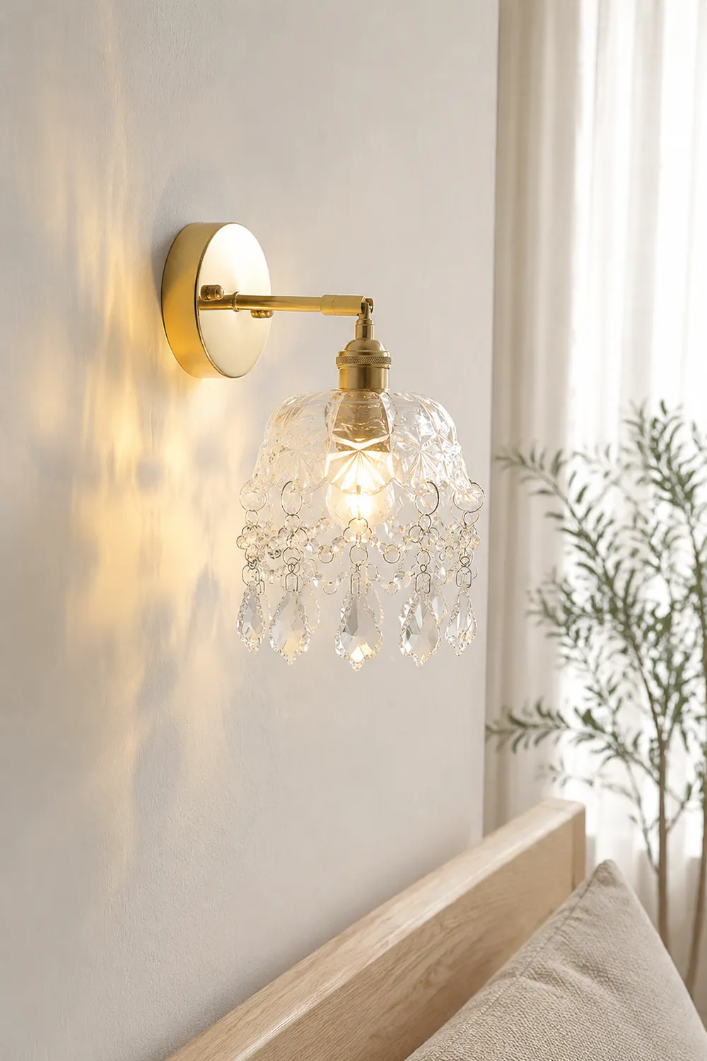 French Crystal Tassel Wall Light - Lumpaz