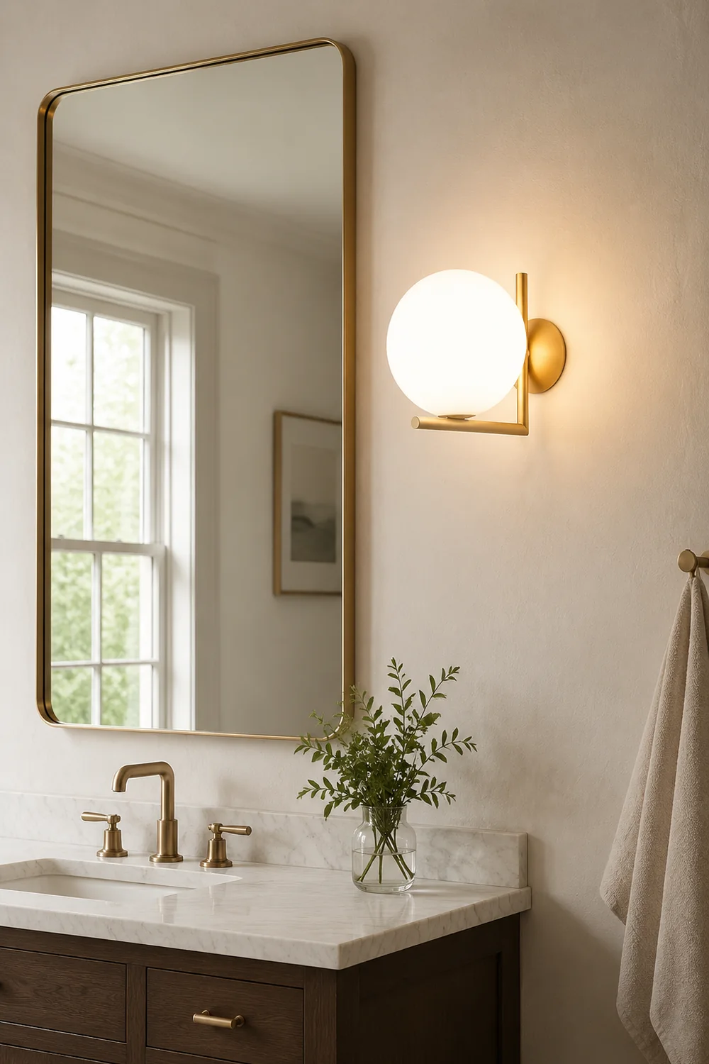 Blown Glass Opal Glass Wall Lamp - Lumpaz