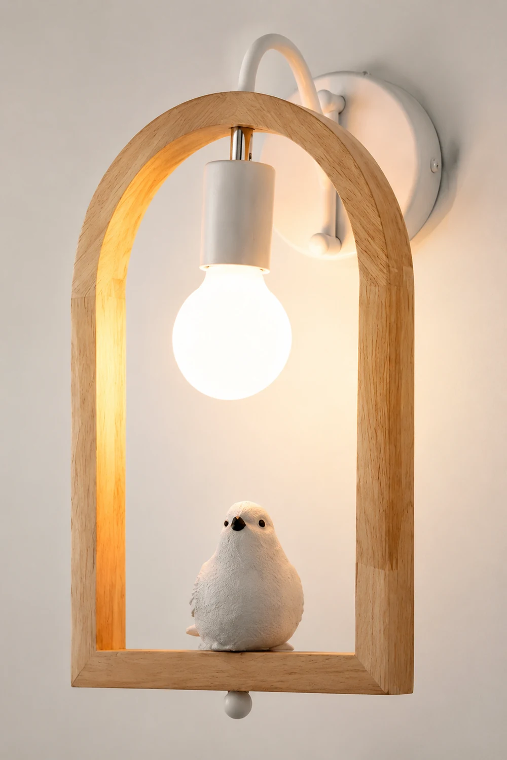 Wood Bird Resin Wall Light - Lumpaz