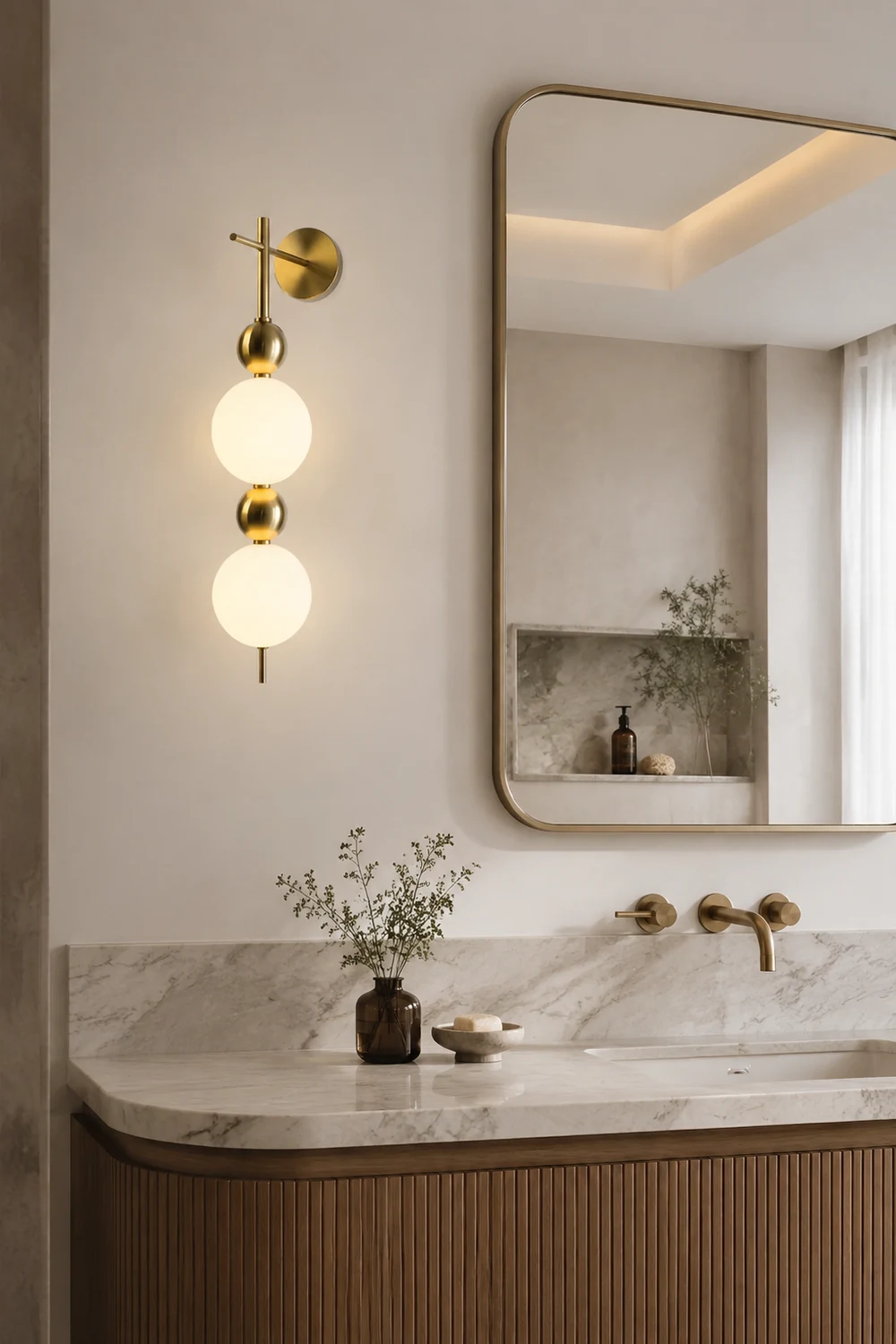 Candied Haws String Brass Wall Lamp - Lumpaz