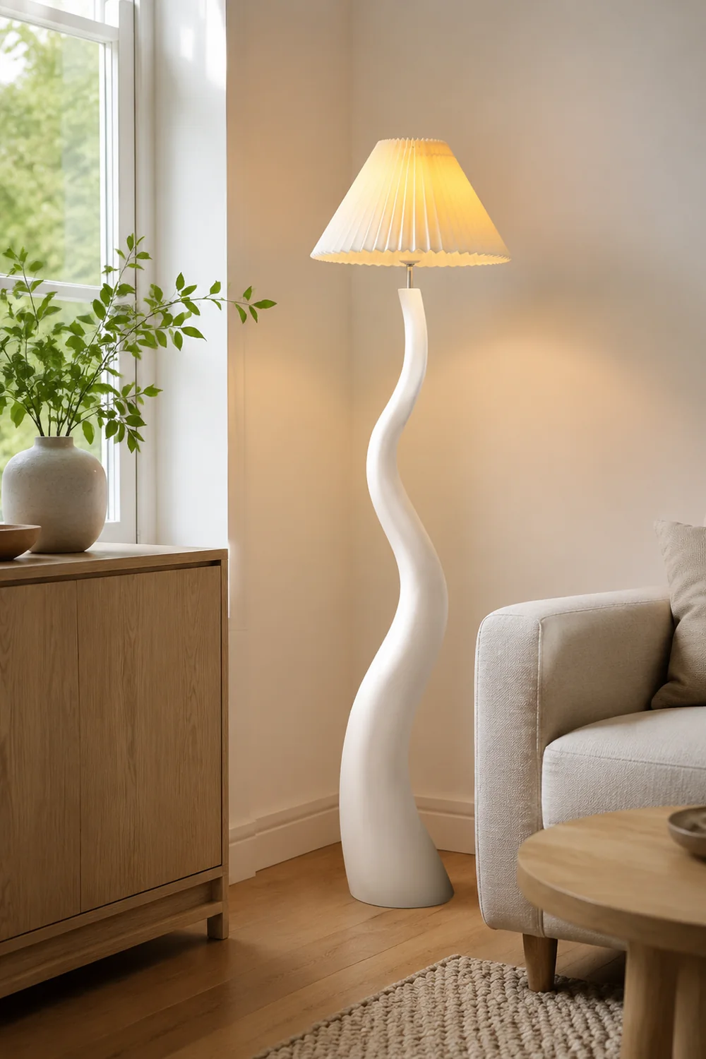 Twisted Pleated Floor Lamp - Lumpaz