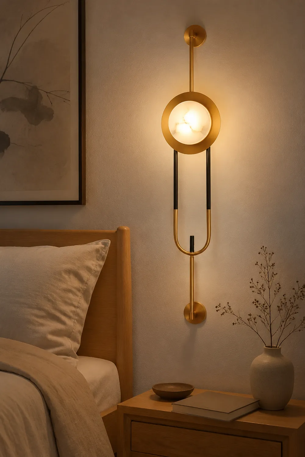 Circular Marble Wall Light - Lumpaz