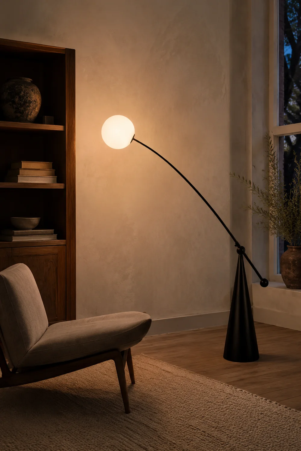 Opal Arc Floor Lamp - Lumpaz