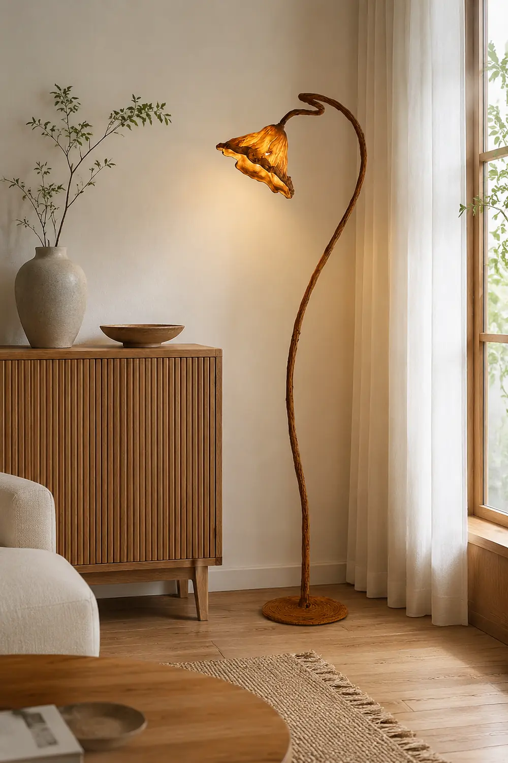 Artistic Lotus Leaf Floor Lamp - Lumpaz