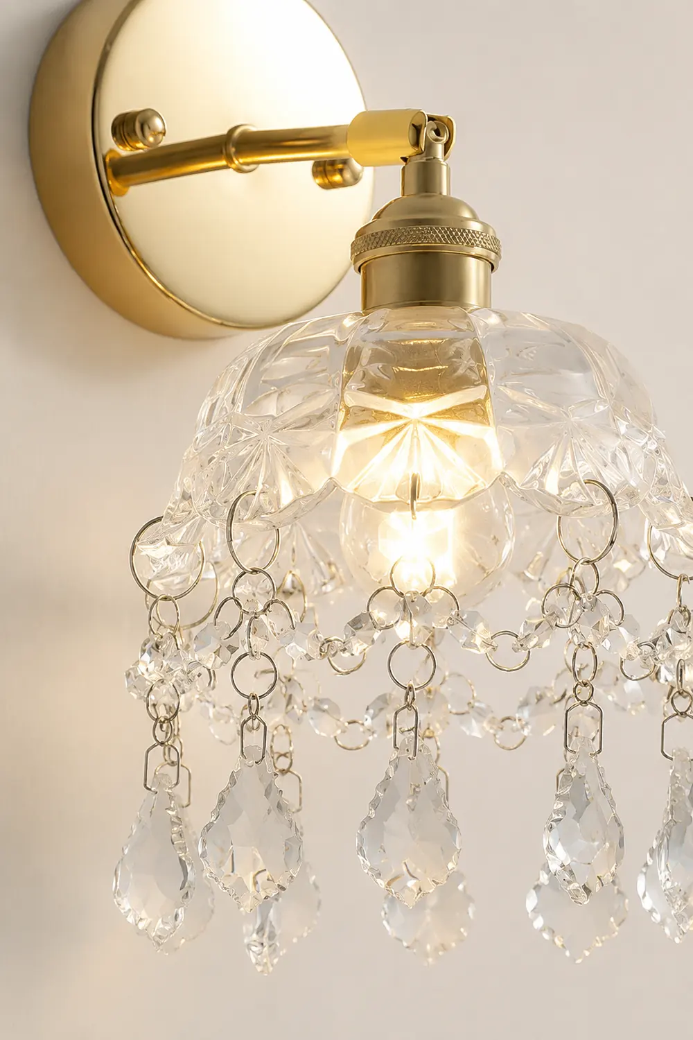 French Crystal Tassel Wall Light - Lumpaz