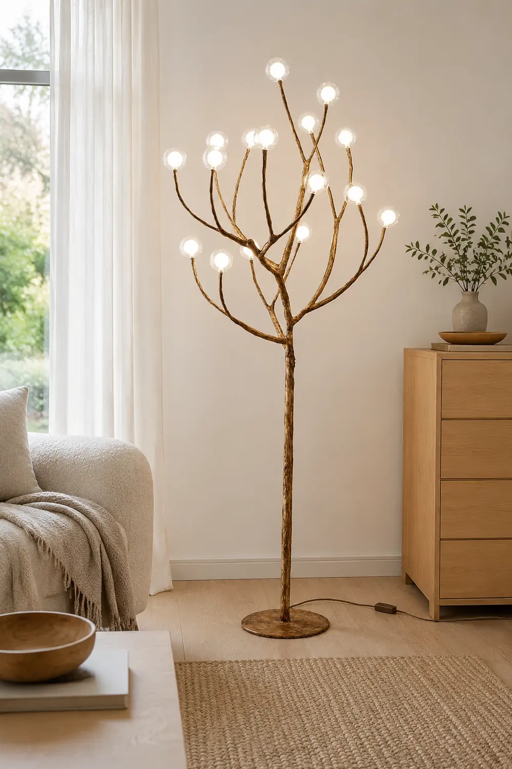Imitation Wood Floor Lamp - Lumpaz