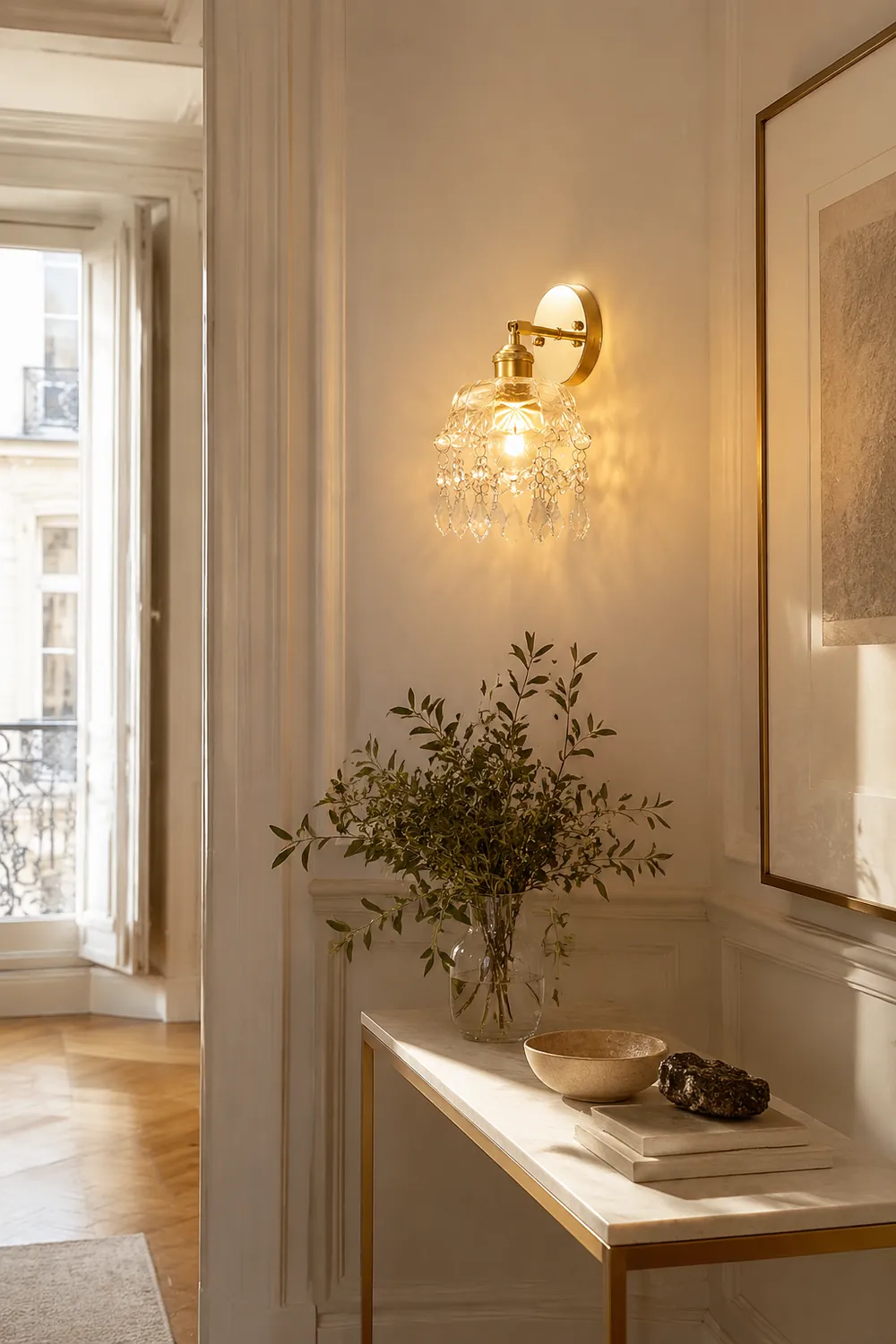 French Crystal Tassel Wall Light - Lumpaz