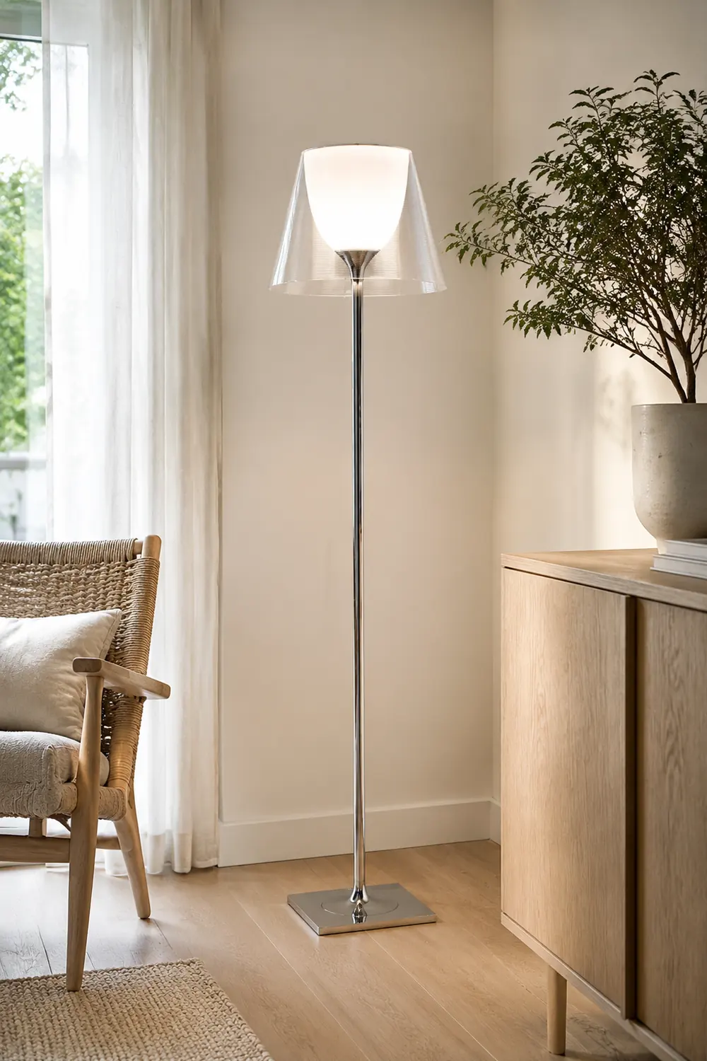 Chrome Prism Floor Lamp - Lumpaz