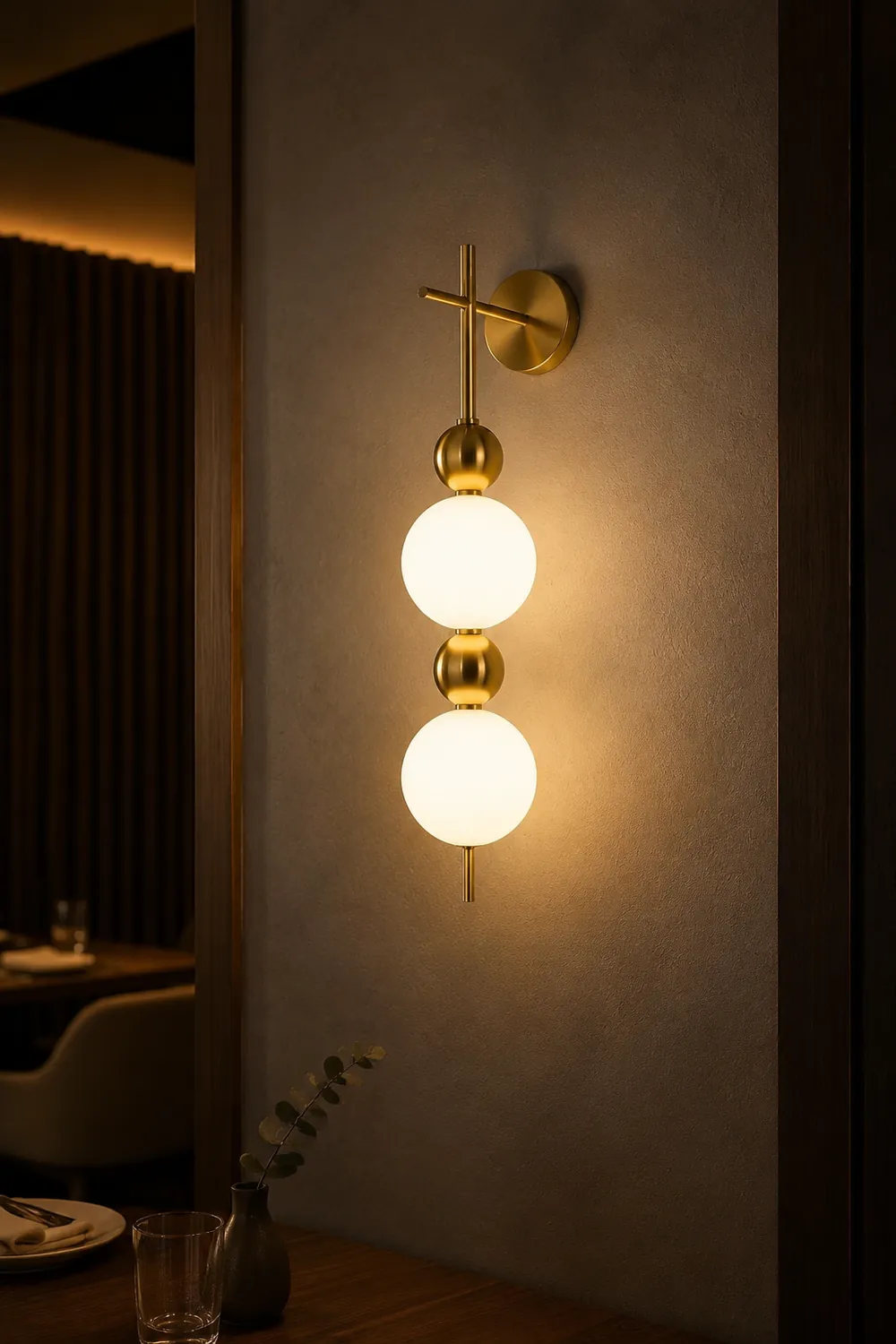 Candied Haws String Brass Wall Lamp - Lumpaz
