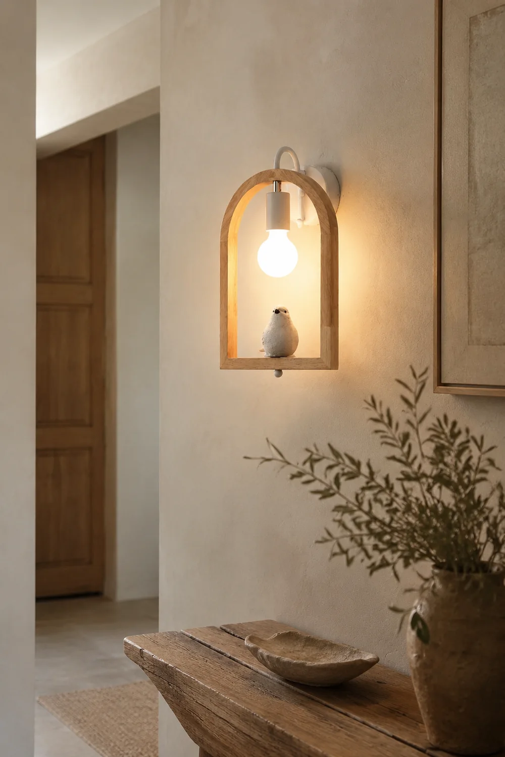 Wood Bird Resin Wall Light - Lumpaz